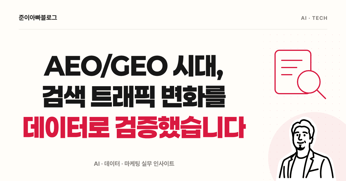 AEO와 GEO 데이터 읽기: 검색량, 클릭률과 AI 유입 구분하기 대표 이미지