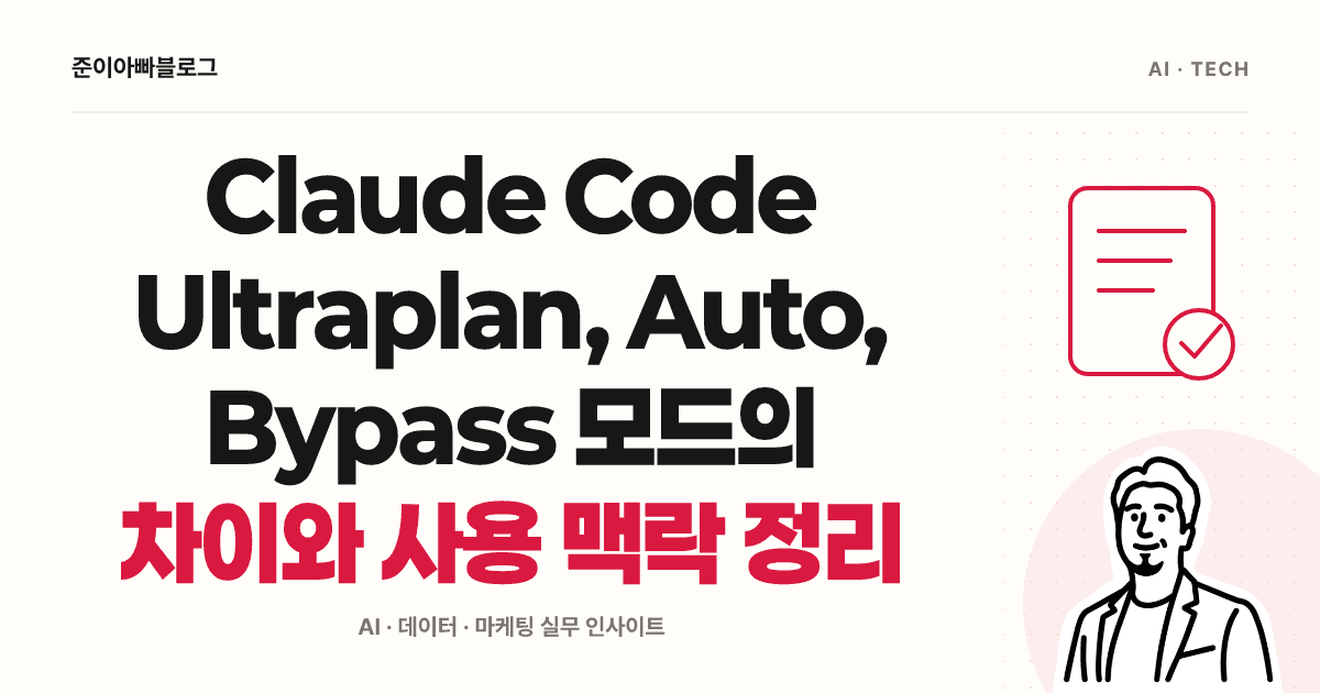 Claude Code Ultraplan 종료와 Plan, Auto, Bypass 모드 차이 대표 이미지