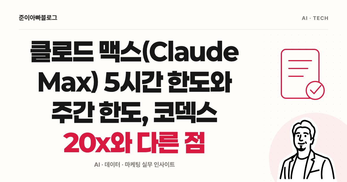 클로드 맥스(Claude Max)와 코덱스 한도 비교: 20x를 읽는 법 대표 이미지
