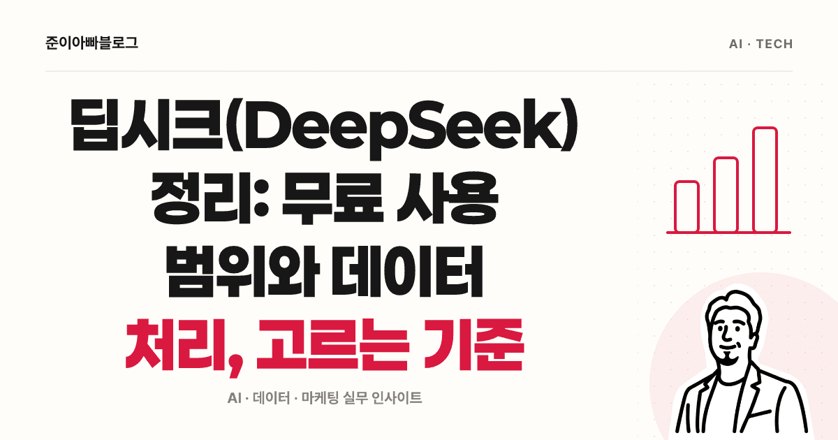 딥시크(DeepSeek) 사용법: 첫 대화와 API 비용, 데이터 처리 대표 이미지