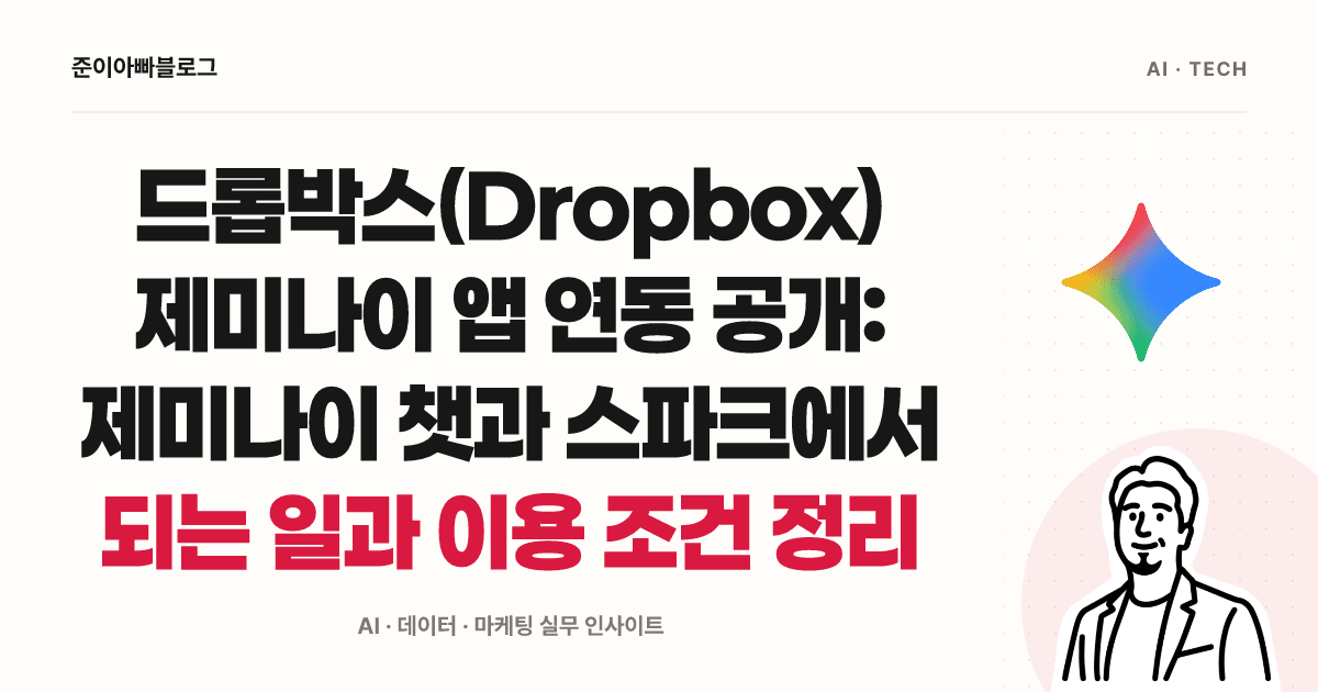 드롭박스와 제미나이 연결하기: 이용 조건과 첫 파일 확인 대표 이미지