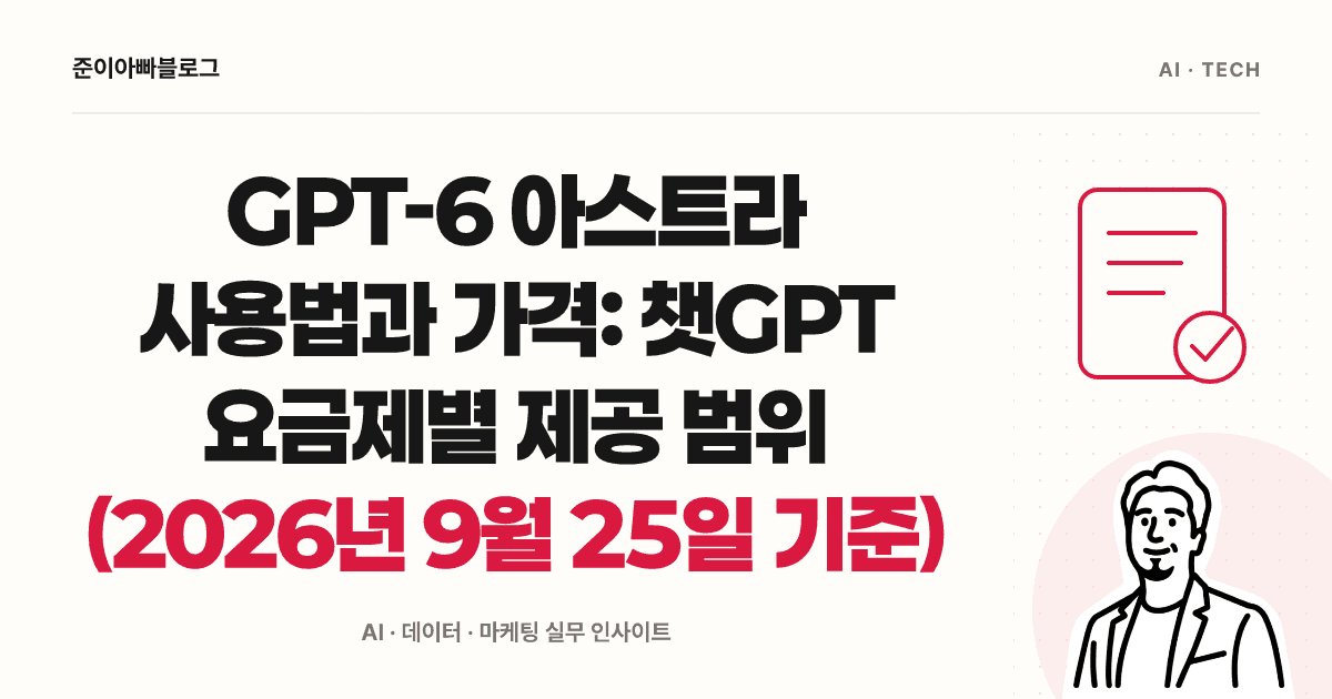 GPT-6 아스트라 사용법과 가격: 첫 작업부터 요금제 확인까지 대표 이미지