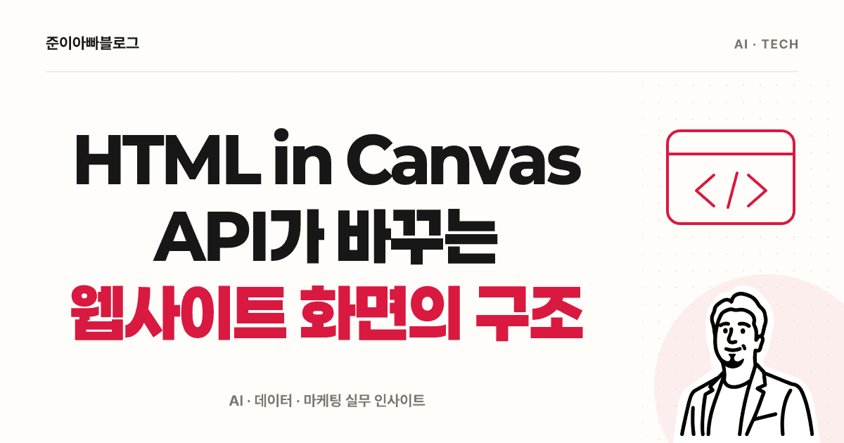 HTML in Canvas API가 바꾸는 웹사이트 화면의 구조 대표 이미지