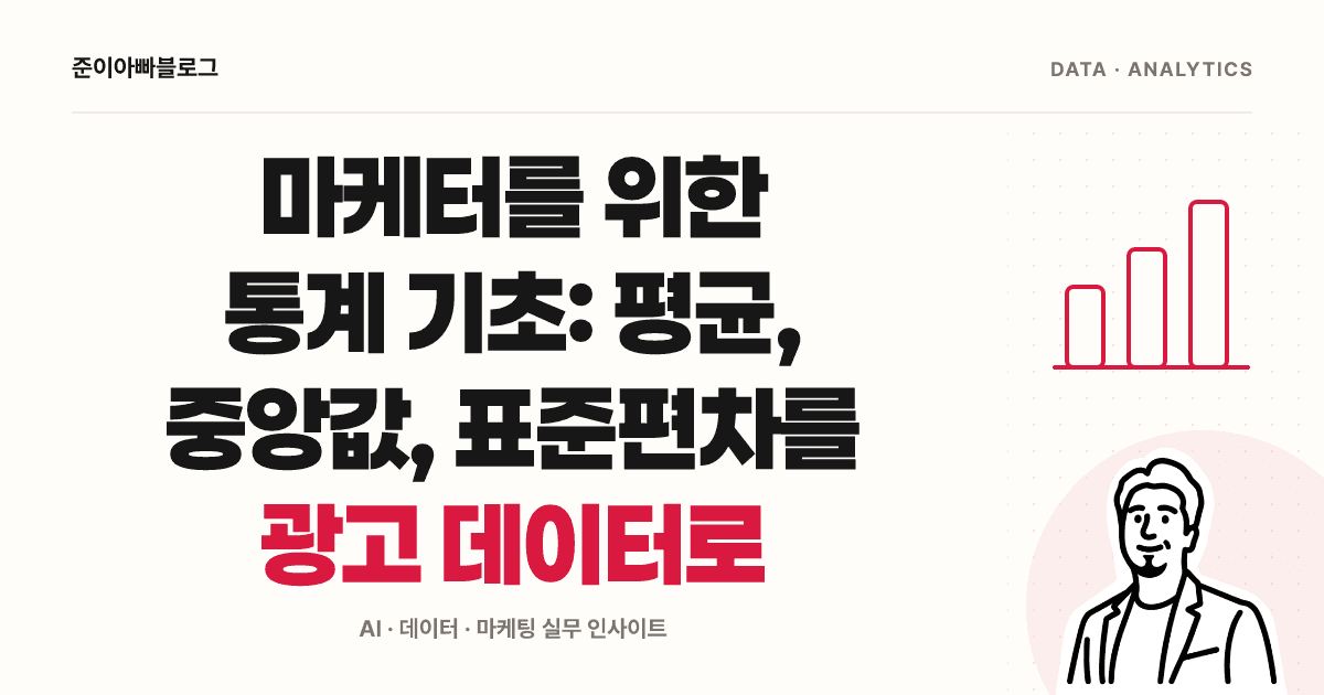 마케터를 위한 통계 기초: 평균, 중앙값, 표준편차를 광고 데이터로 대표 이미지
