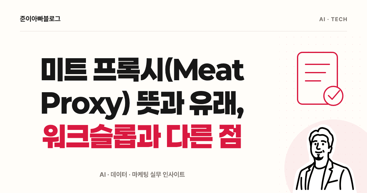 미트 프록시(Meat Proxy) 뜻과 유래, 워크슬롭과 다른 점 대표 이미지