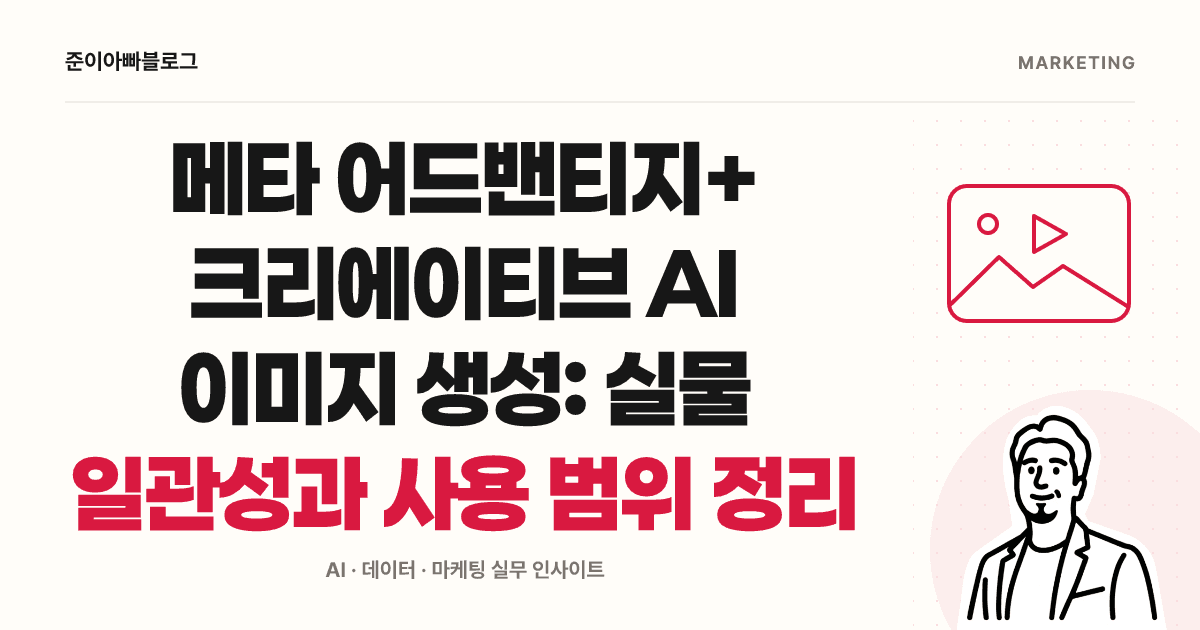 메타 어드밴티지+ 크리에이티브 AI 이미지 생성: 실물 일관성과 사용 범위 정리 대표 이미지