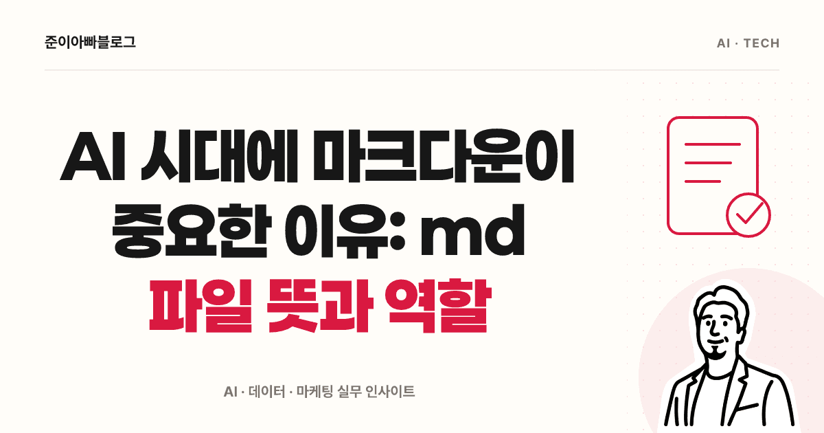 AI 시대에 마크다운이 중요한 이유: md 파일 뜻과 역할 대표 이미지