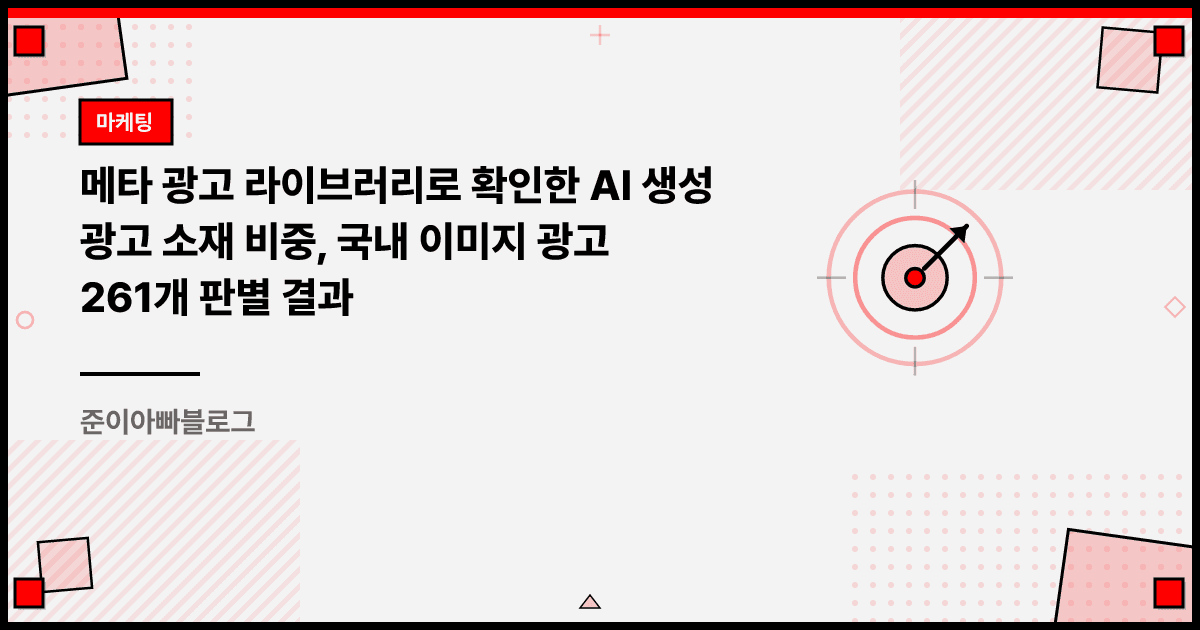 메타 광고 라이브러리로 확인한 AI 생성 광고 소재 비중, 국내 이미지 광고 261개 판별 결과 대표 이미지