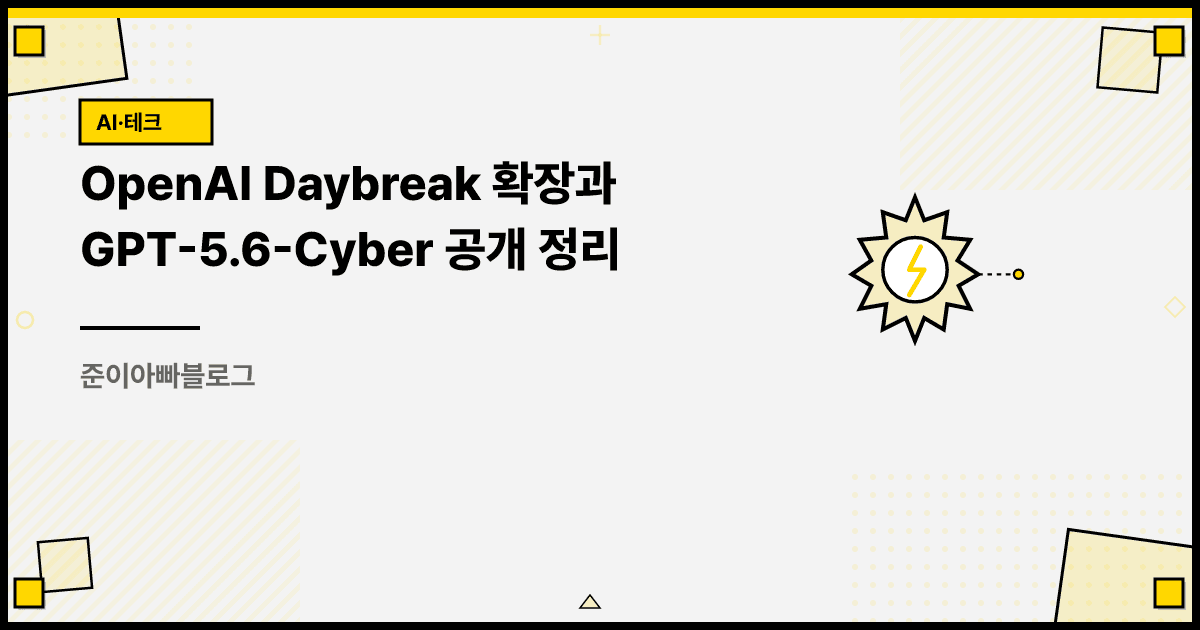 OpenAI Daybreak 확장과 GPT-5.6-Cyber 공개 정리 대표 이미지