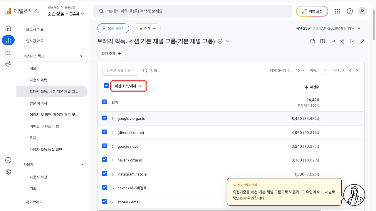 매체 표준값을 벗어난 naver / 네이버검색 줄이 표시된 표